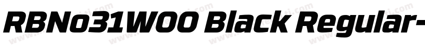 RBNo31W00 Black Regular字体转换